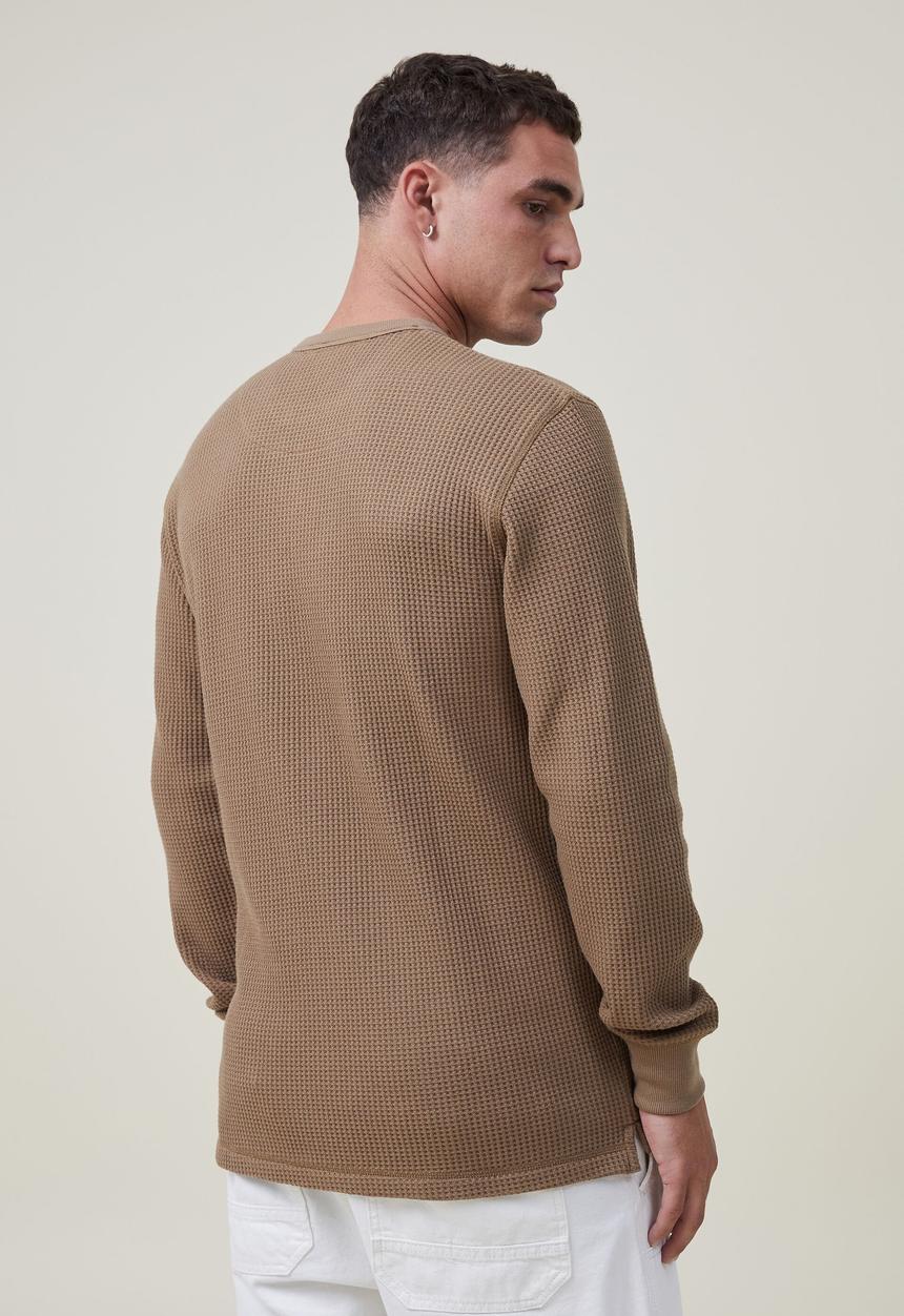 Factorie - Textured long sleeve T-shirt - gravel waffle