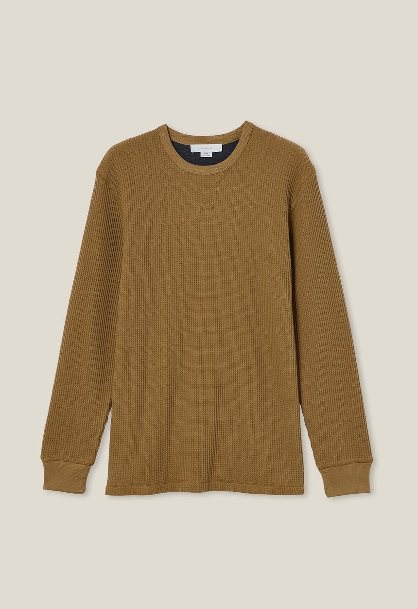 Factorie - Textured long sleeve T-shirt - gravel waffle