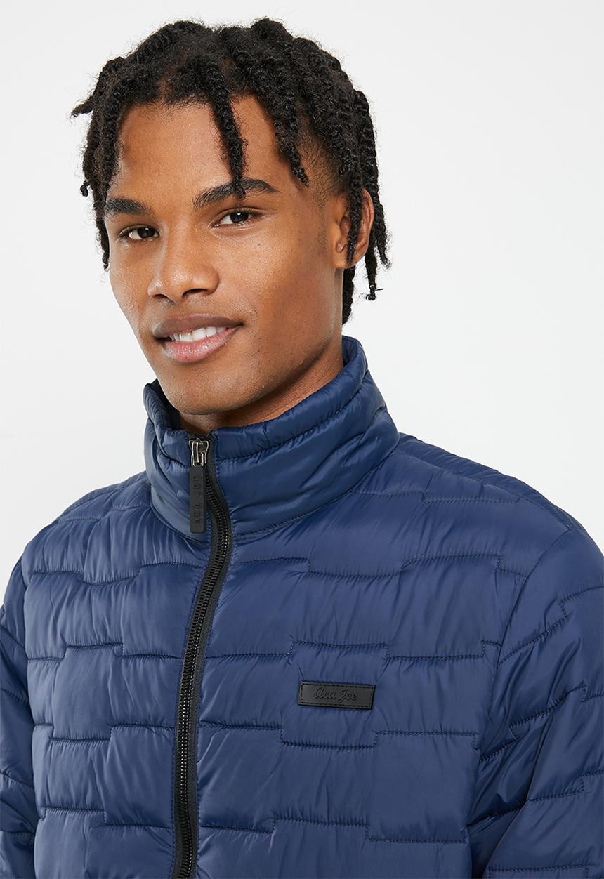 Aca Joe - Mens aca joe funnel neck logo embroidery  jacket puffer-dress blue