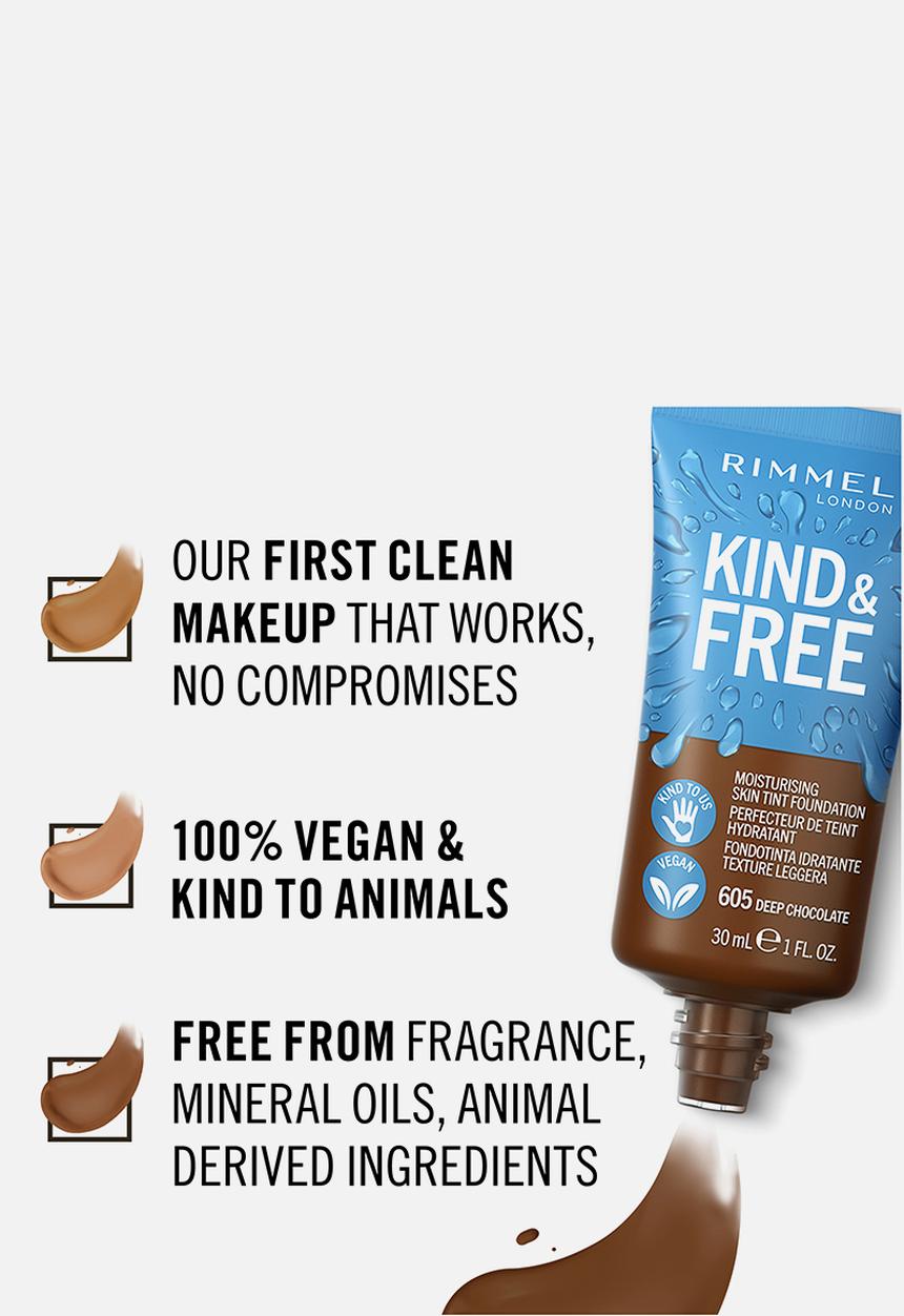 Rimmel - Kind & Free Foundation - 605 Deep Chocolate