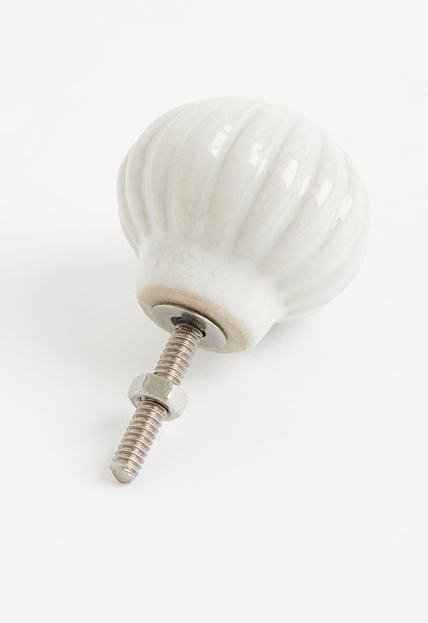 H&M - Stoneware knob - white
