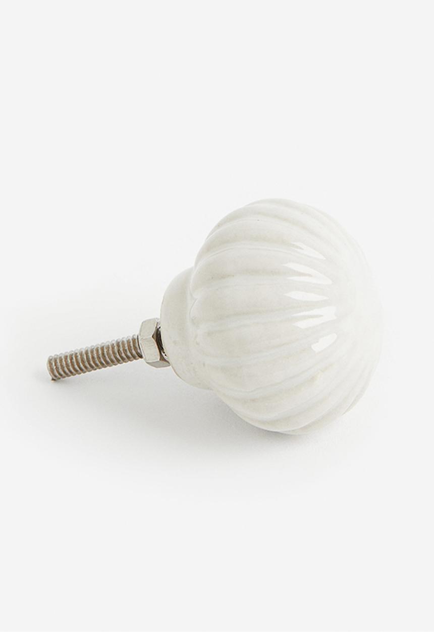H&M - Stoneware knob - white