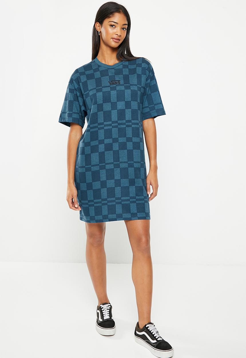 Vans - Center vee print tee dress - vans teal