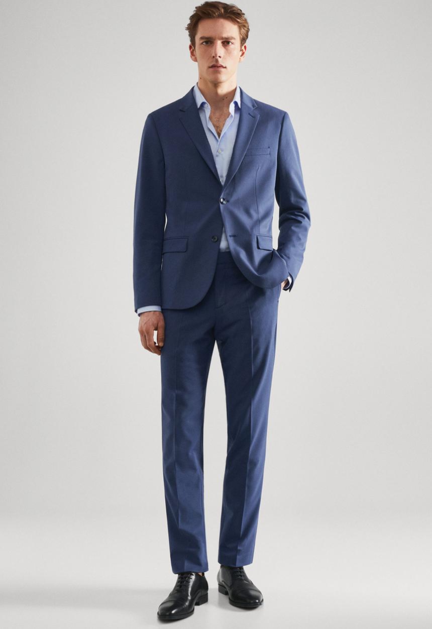 MANGO - Blazer paulo - skye blue