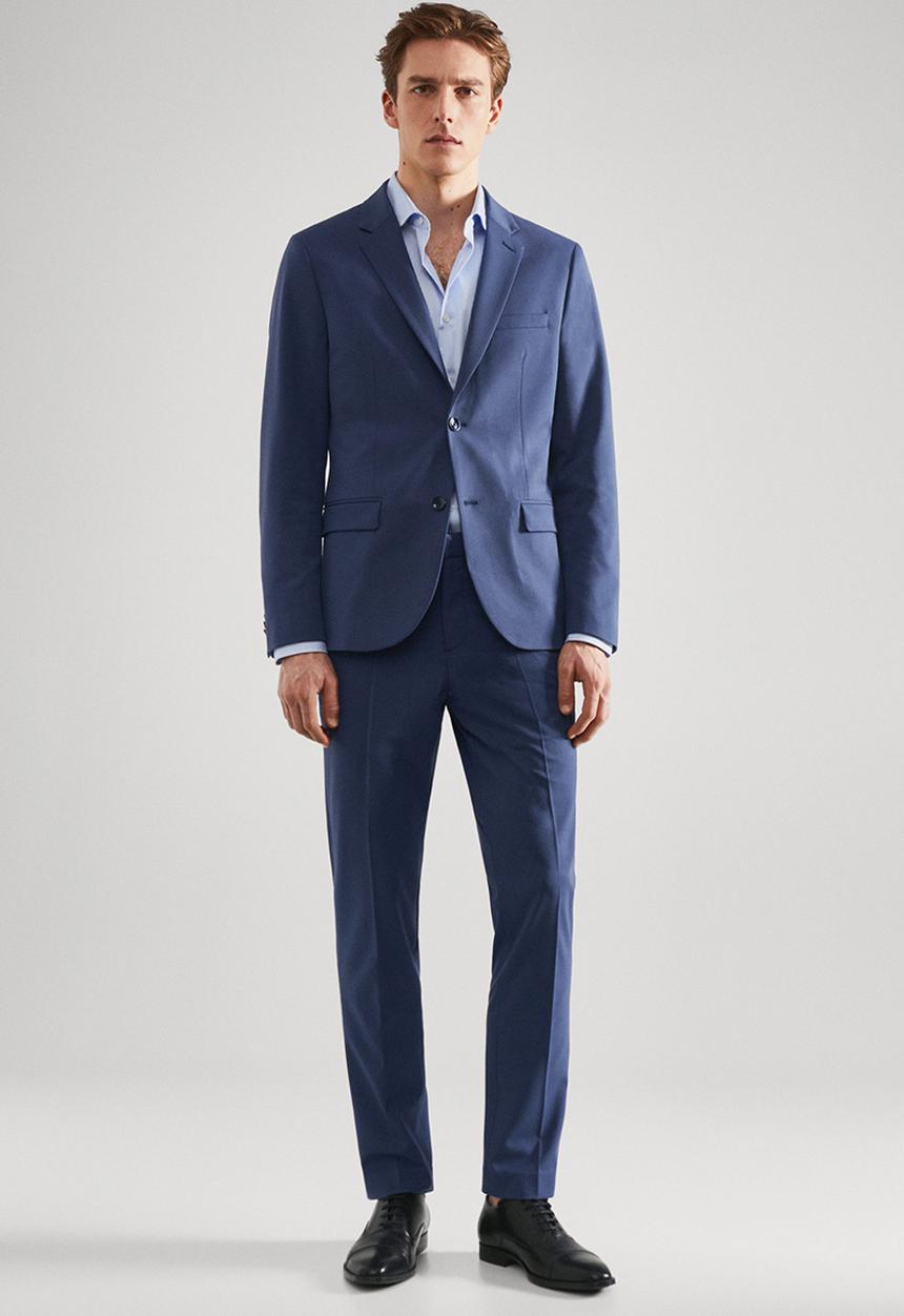 MANGO - Trousers paulo - skye blue 