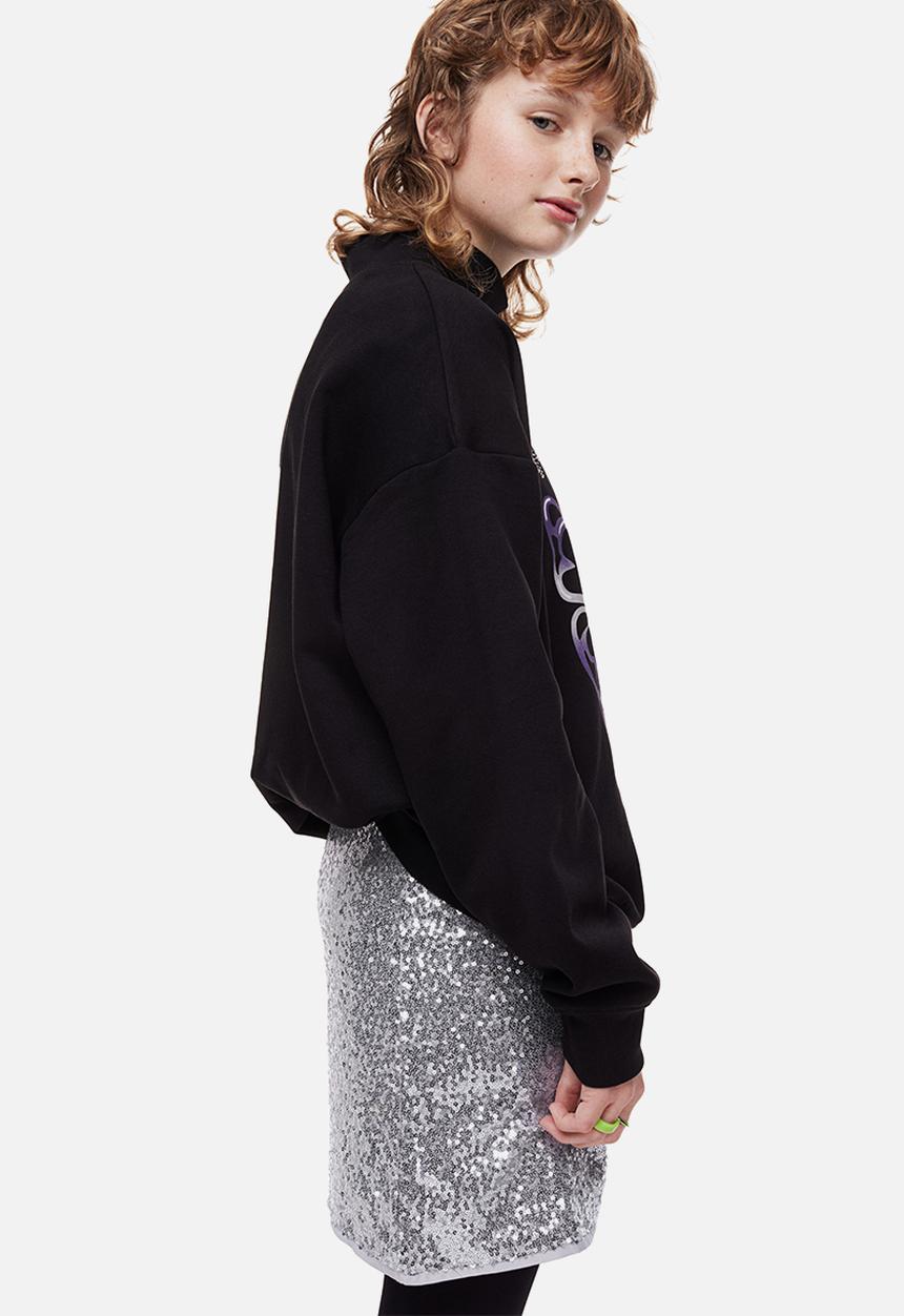 H&M - Sequined skirt - silver-coloured