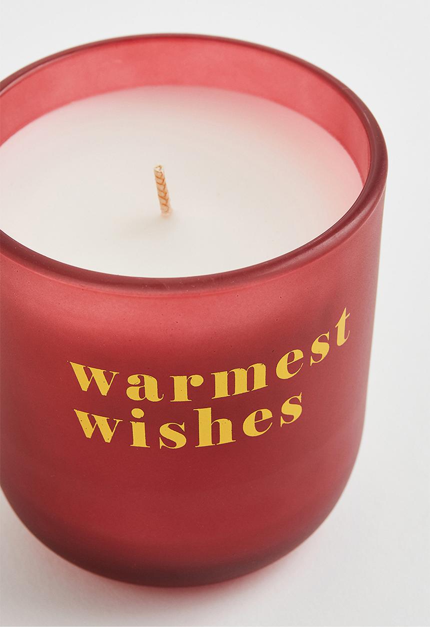 H&M - Scented candle in glass holder - red/plum noir