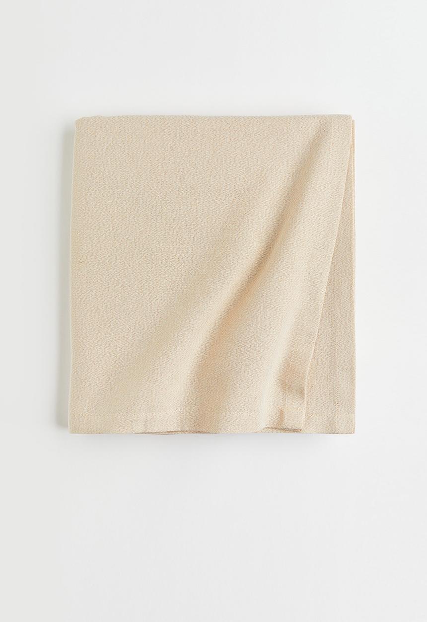 H&M - Glittery cotton tablecloth - light beige