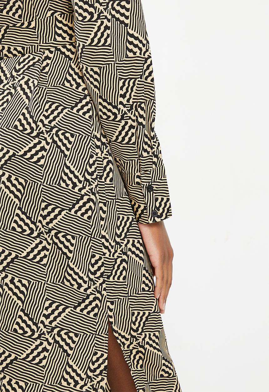 Stella Morgan - Long sleeve shirt dress - multi beige