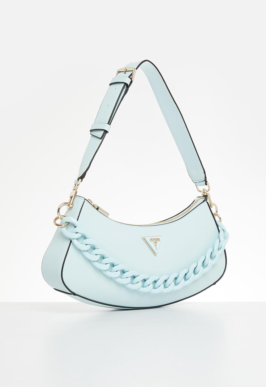 GUESS - Corina top zip shoulder bag - ice blue