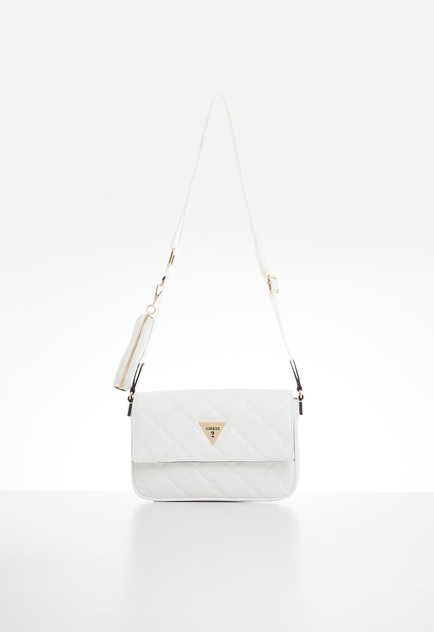 GUESS - Colton mini crossbody flap - white
