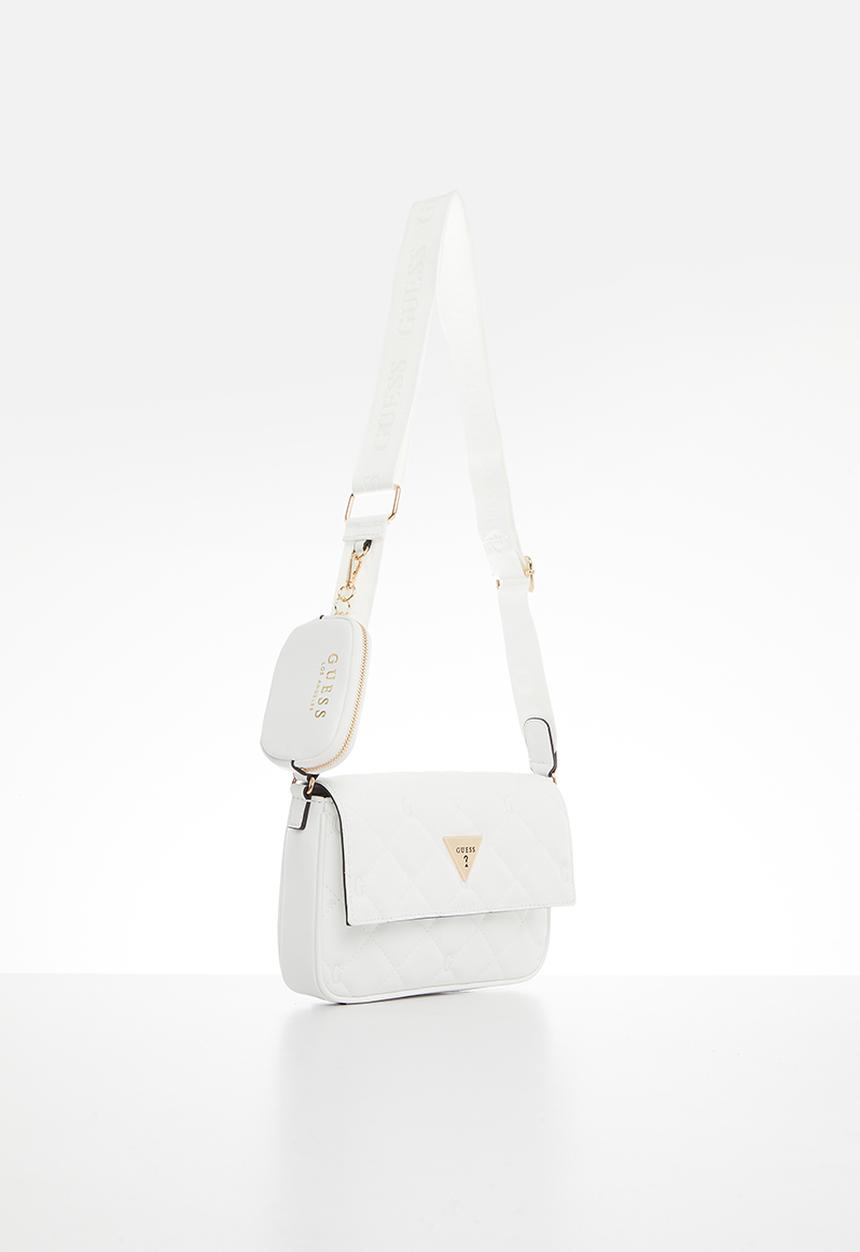 GUESS - Colton mini crossbody flap - white