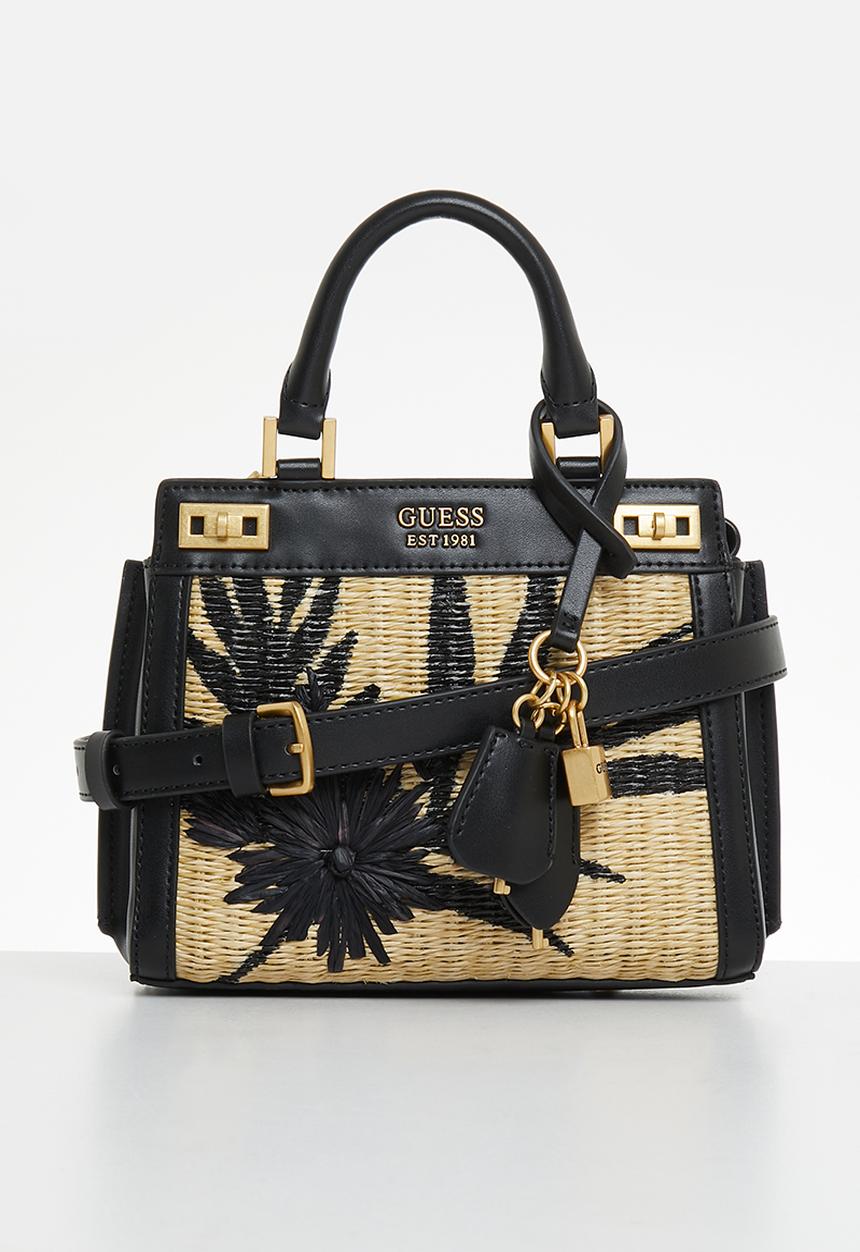 GUESS - Katey mini satchel - natural & black 