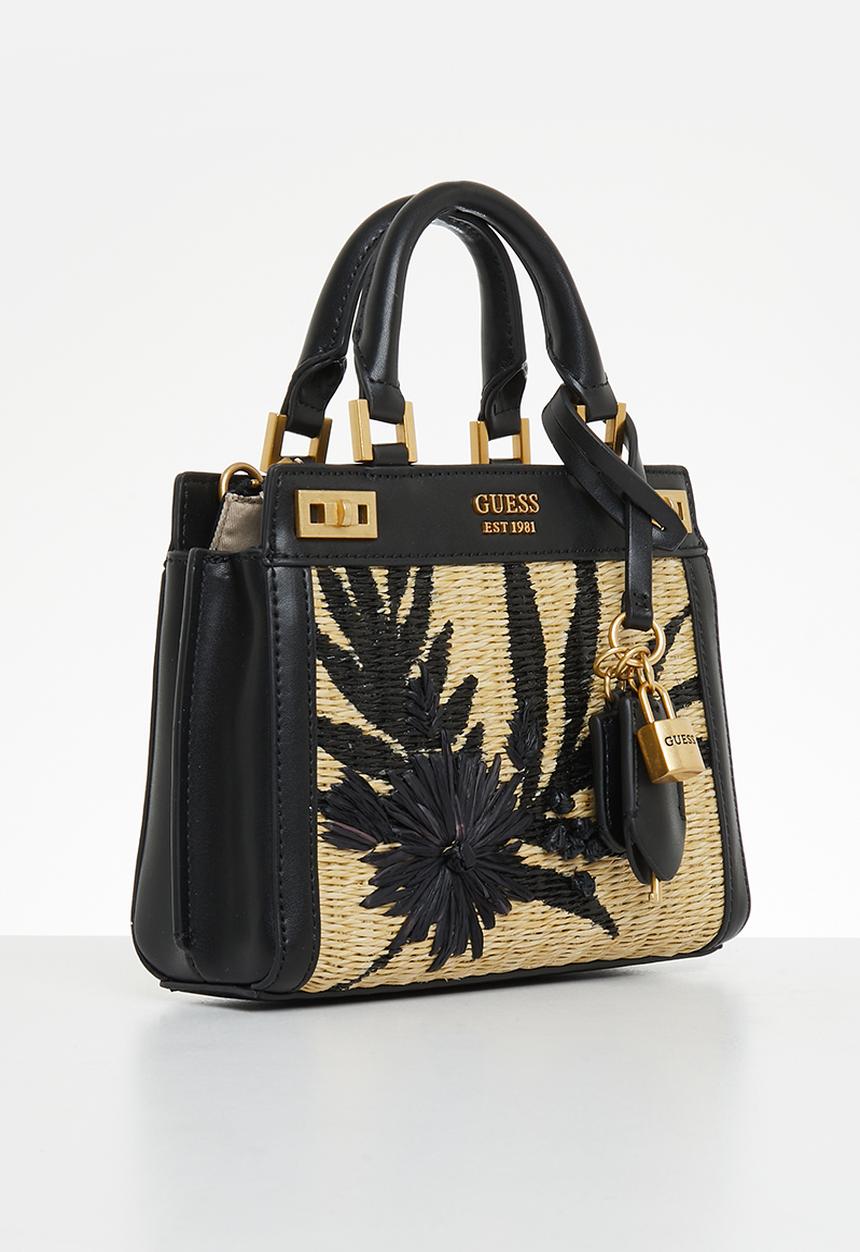 GUESS - Katey mini satchel - natural & black 