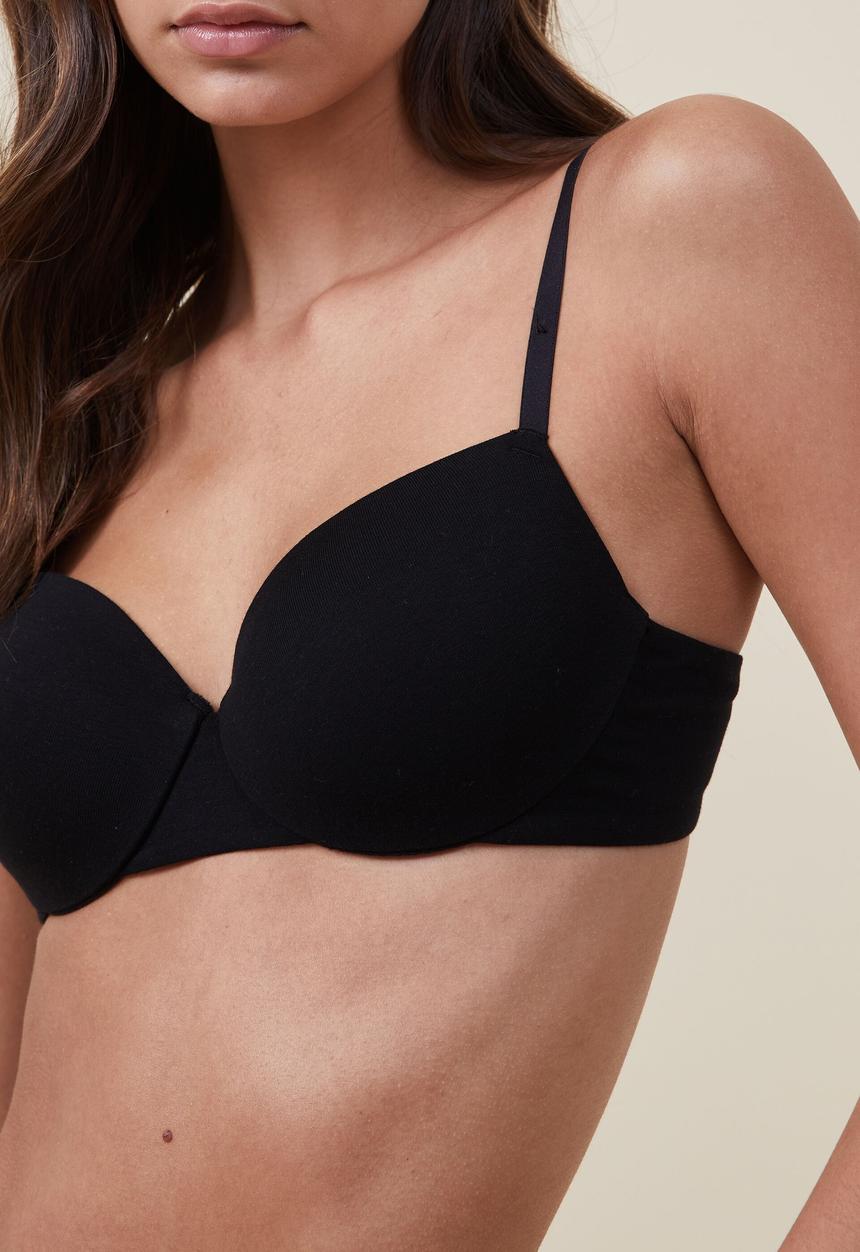 Cotton On - The body cotton contour bra - black