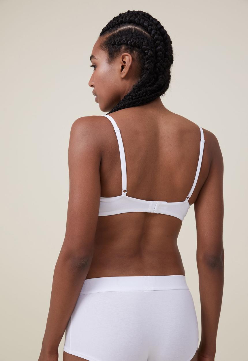 Cotton On - The body cotton contour bra - white
