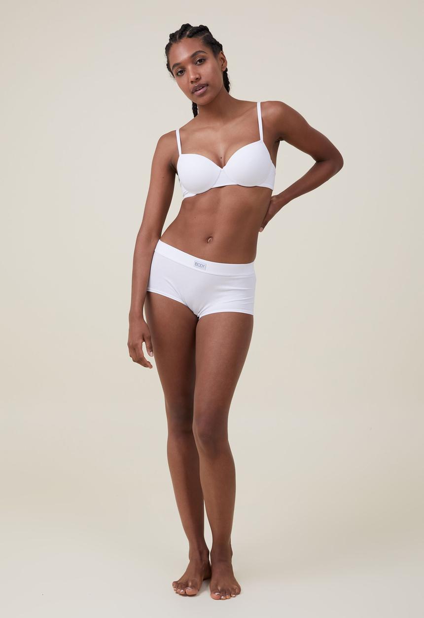 Cotton On - The body cotton contour bra - white