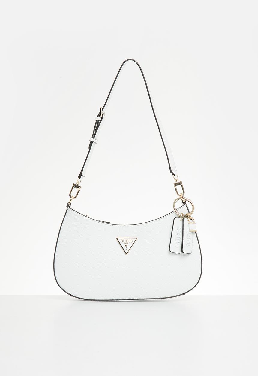 GUESS - Noelle top zip shoulder bag - white