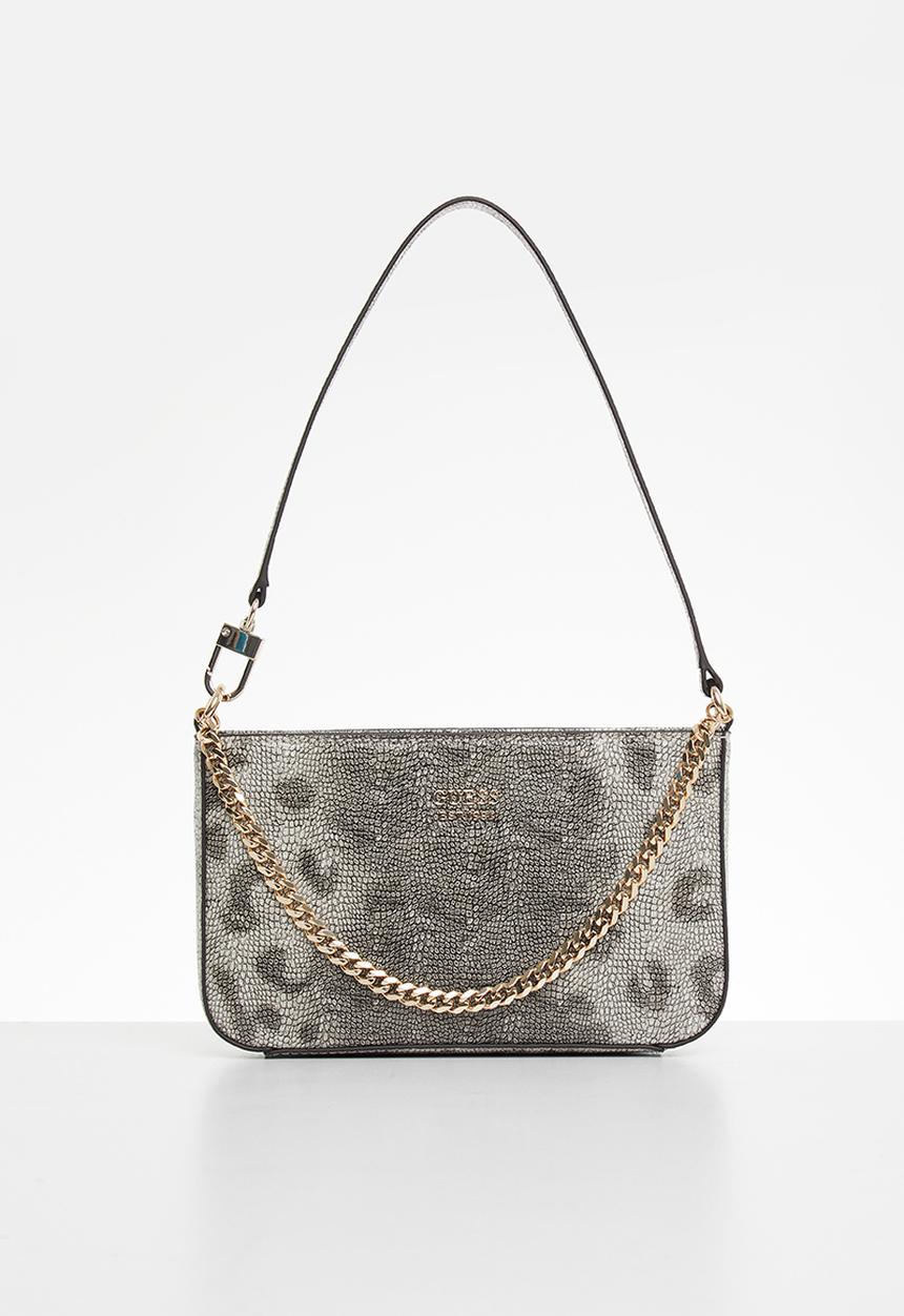 GUESS - Katey mini top zip shoulder - charcoal