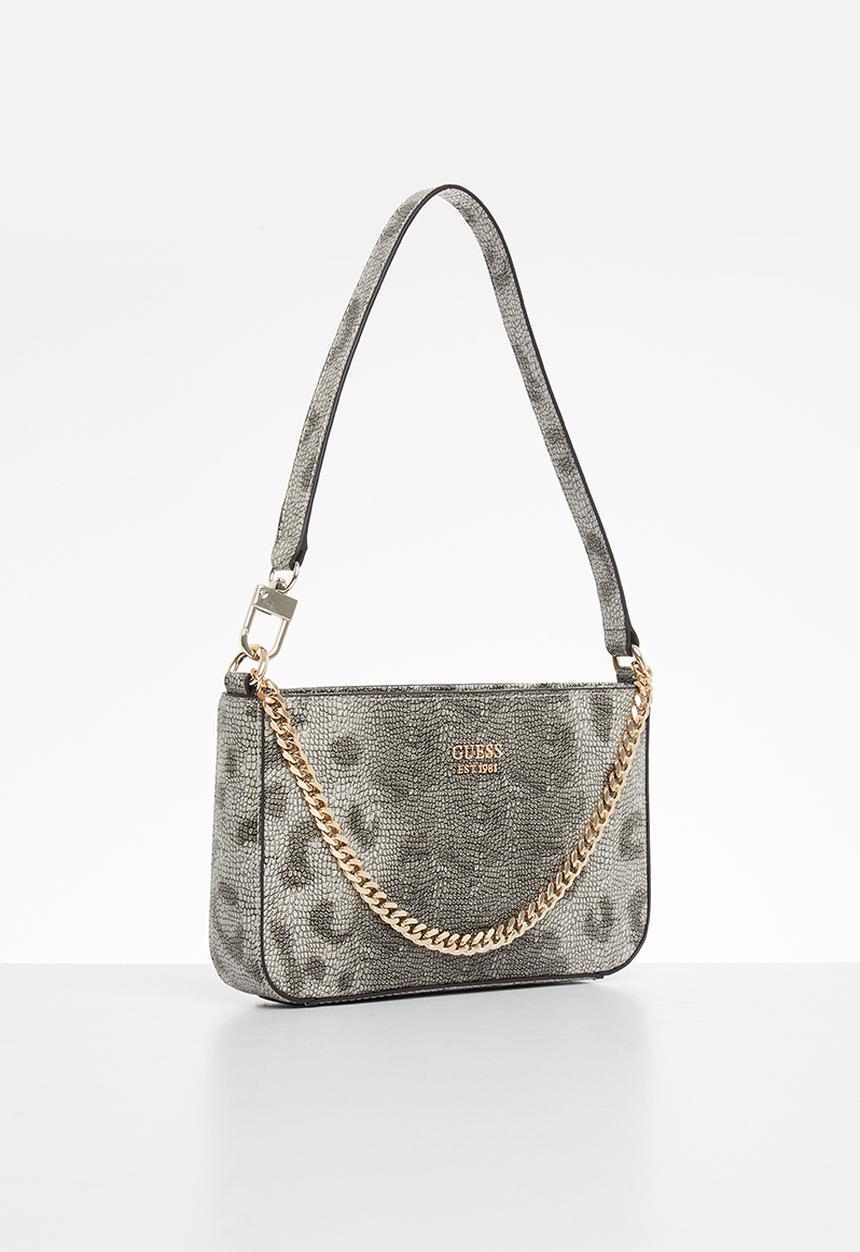 GUESS - Katey mini top zip shoulder - charcoal