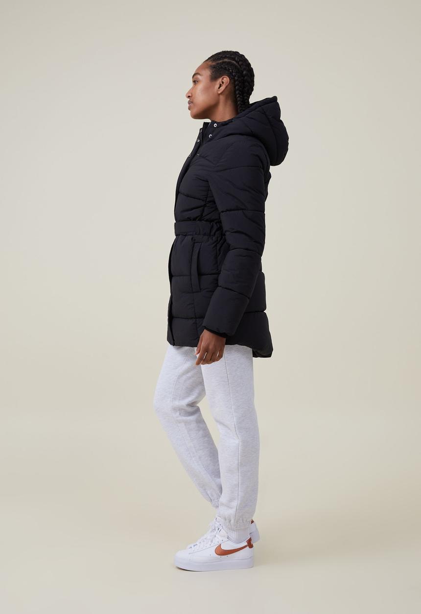 Cotton On - Mid length explorer puffer - black