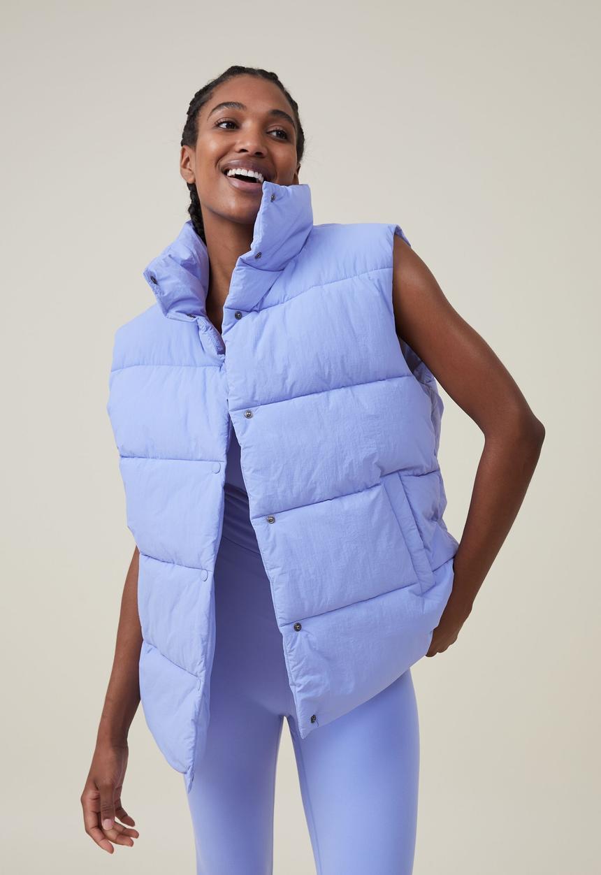 Cotton On - Mother puffer vest 2.0 - iris flower