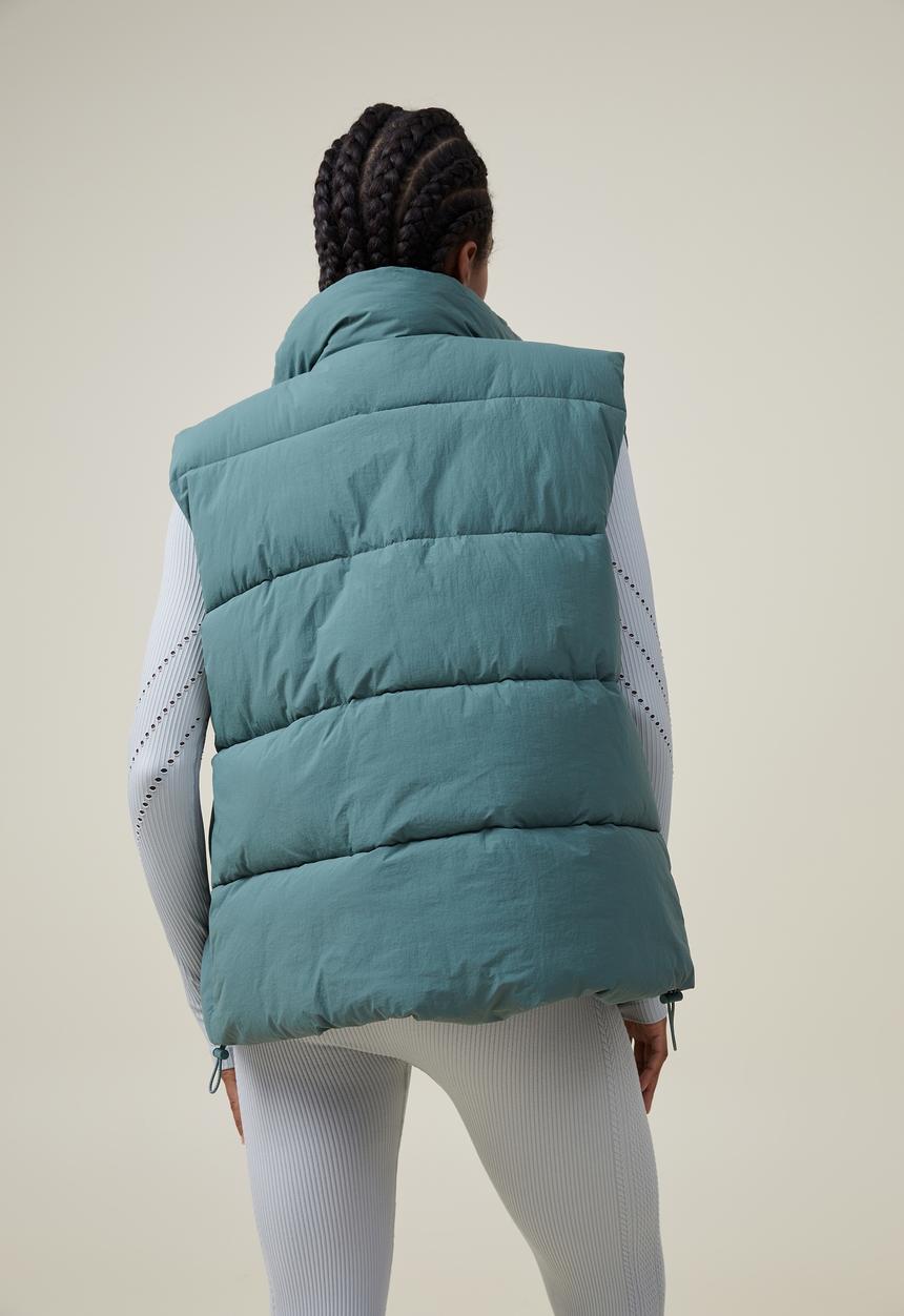 Cotton On - Mother puffer vest 2.0 - sage leaf