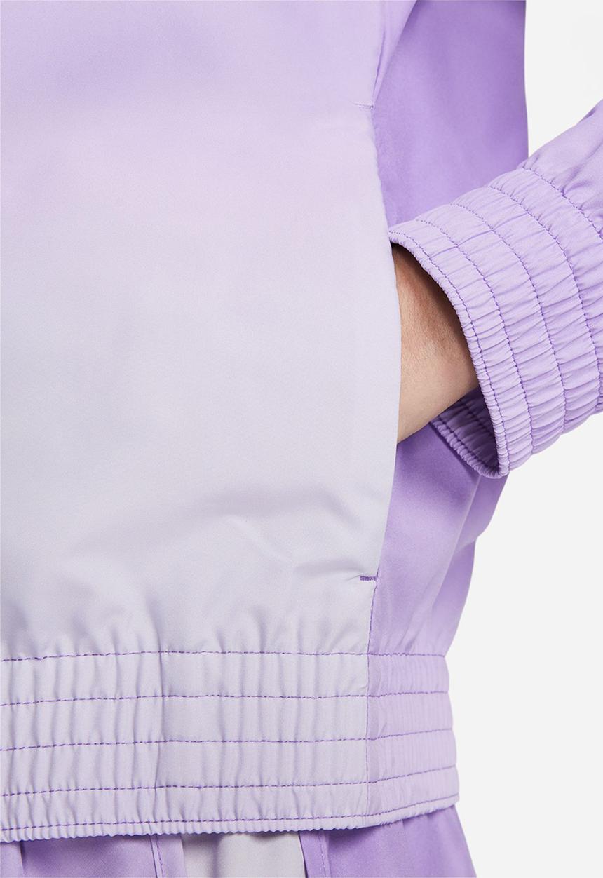 Nike - W nk swsh run prnt jkt - space purple/reflective silv