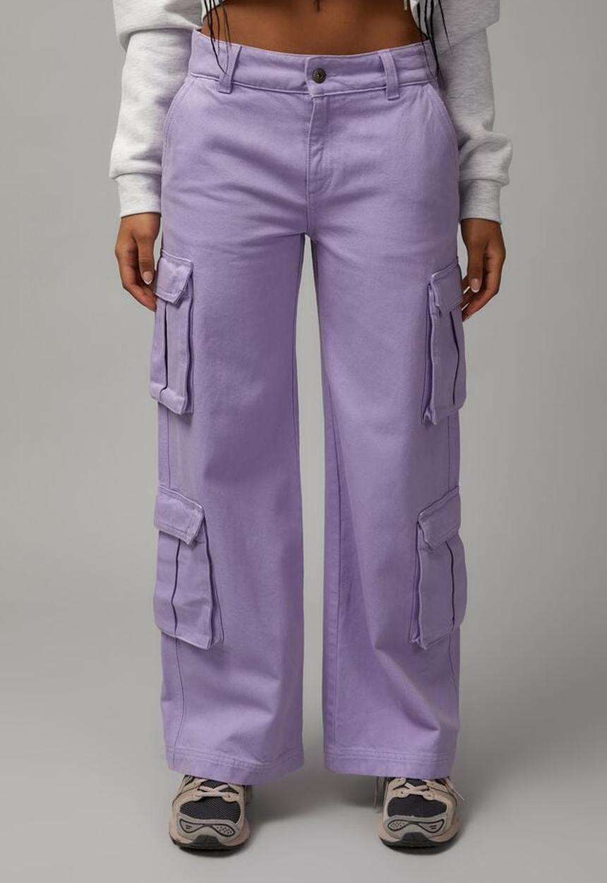 Factorie - Strappy cargo jean - violet tulip