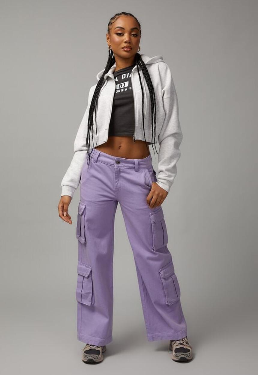 Factorie - Strappy cargo jean - violet tulip