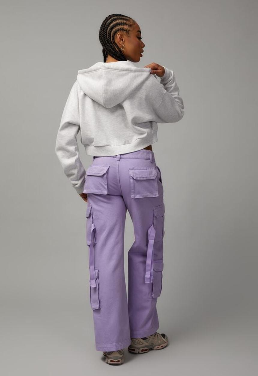 Factorie - Strappy cargo jean - violet tulip