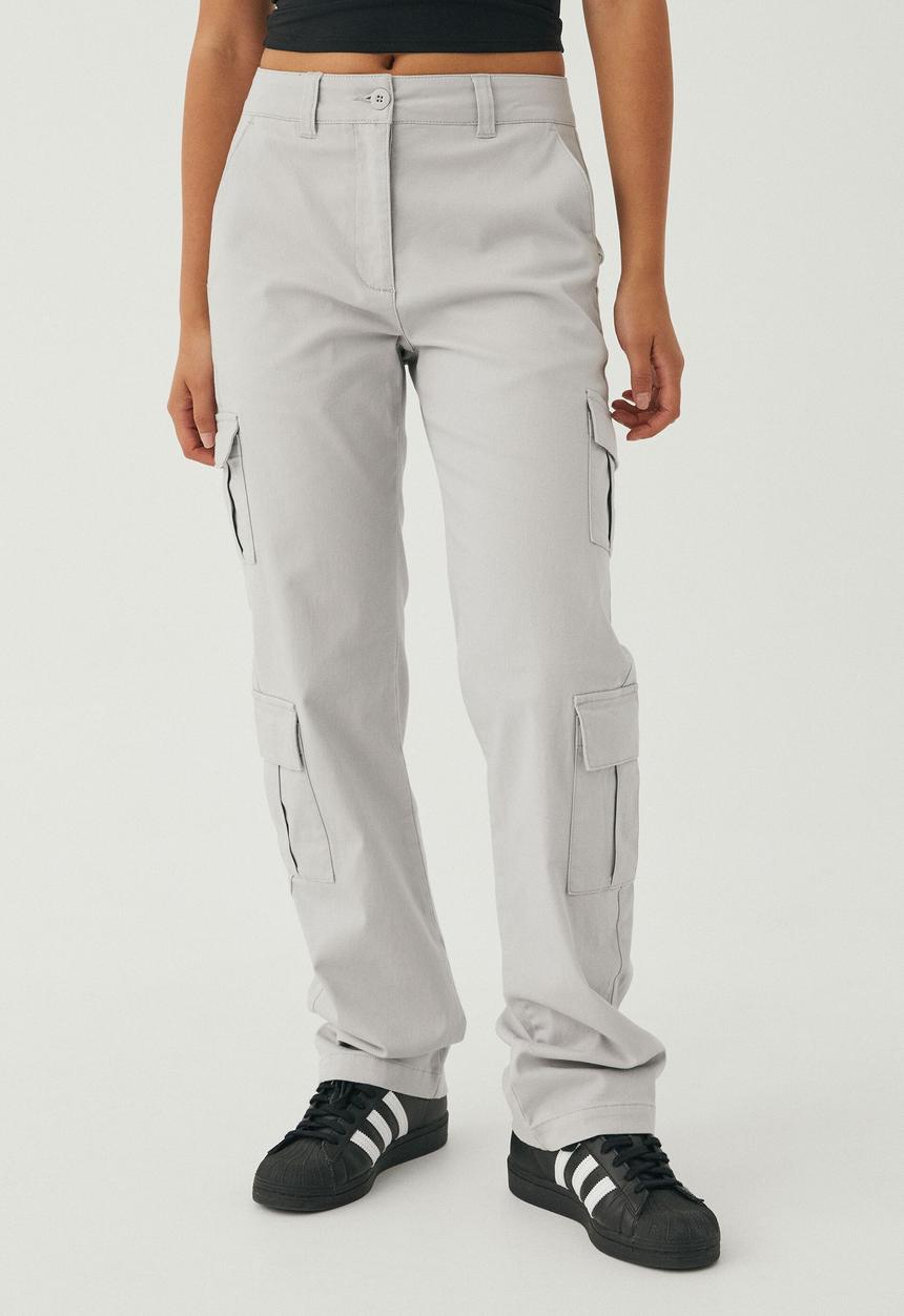Supré  - Susie slim leg cargo pant - dove grey