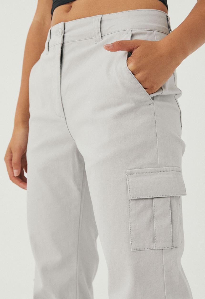 Supré  - Susie slim leg cargo pant - dove grey
