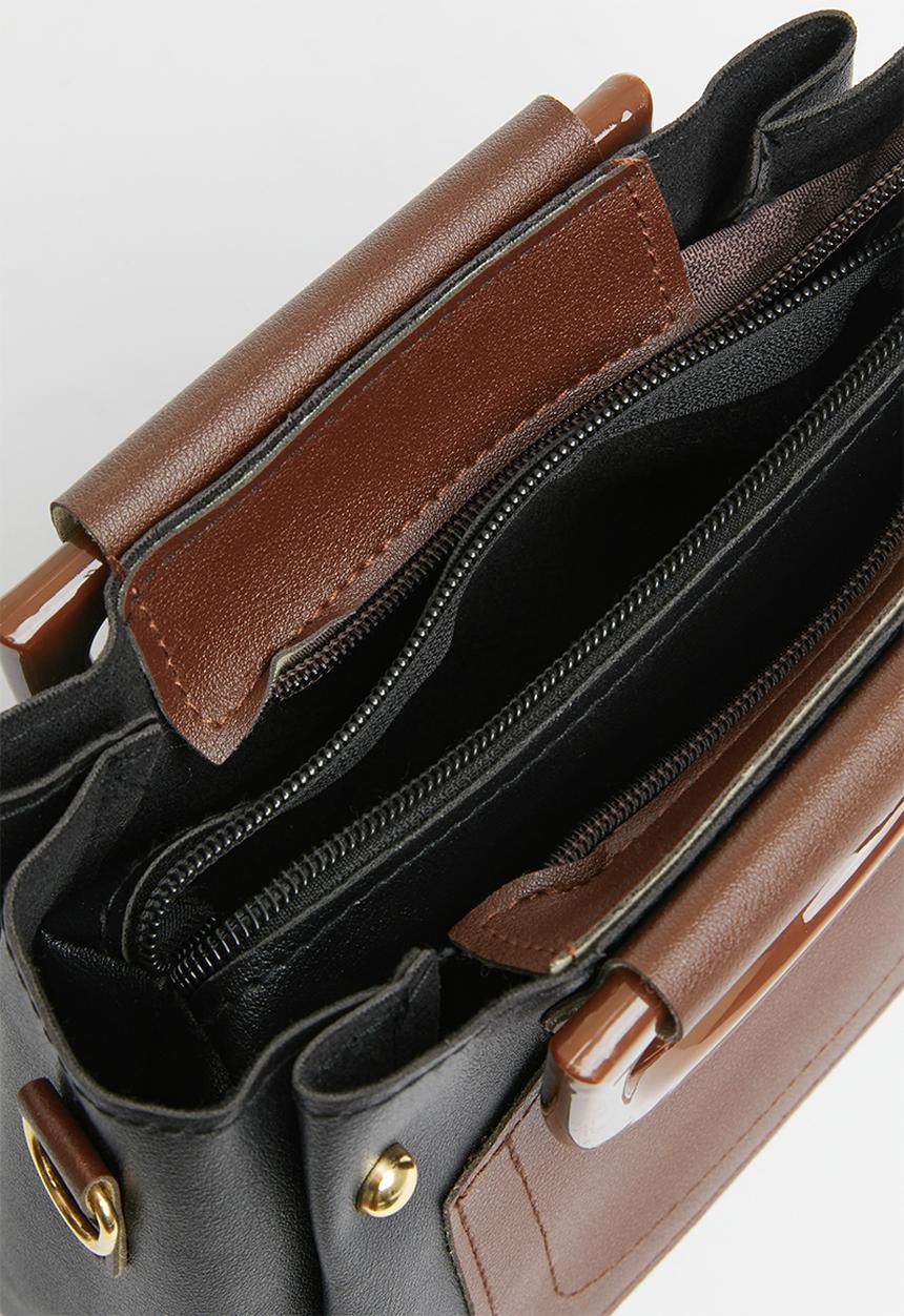 edit - Cassidy tote bag - black & brown
