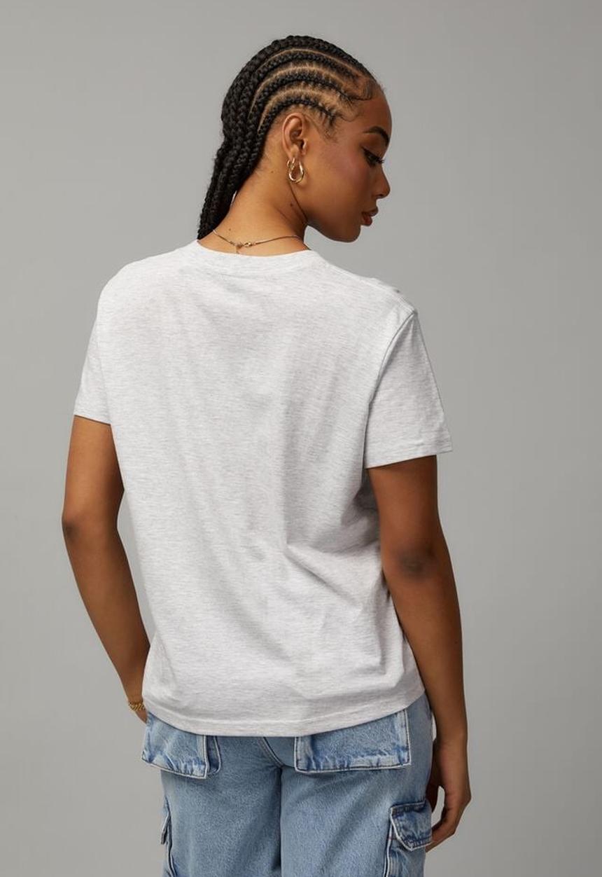 Factorie - Everyday graphic tee - silver marle/malibu