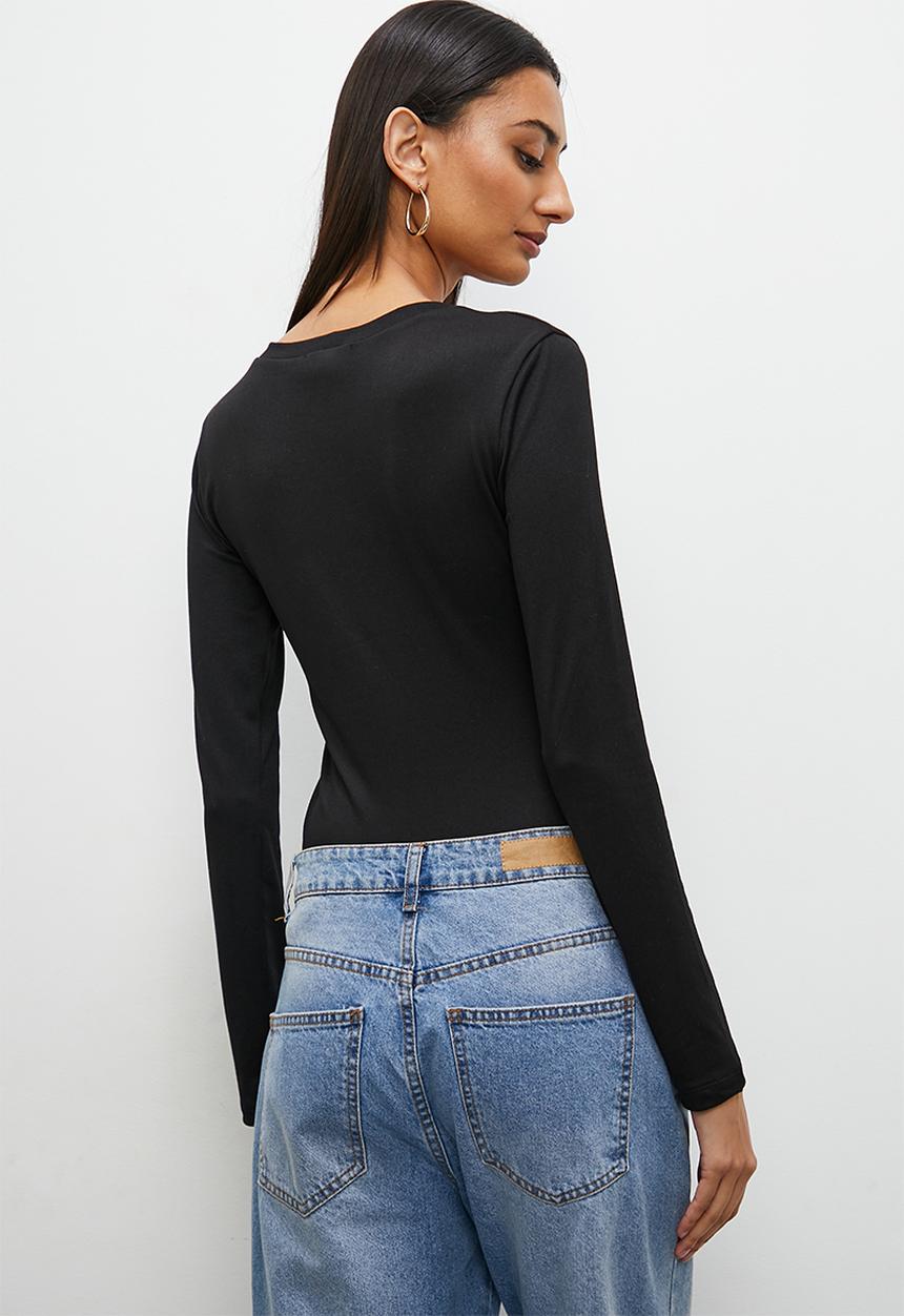 Superbalist - 2pk Scoop neck tee - black and winter white