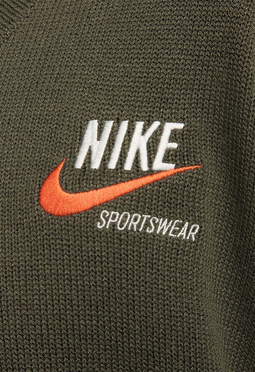 Nike - Nsw nike trend sweater - cargo khaki/sail/team orange/sail
