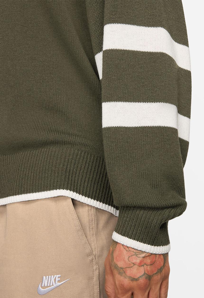 Nike - Nsw nike trend sweater - cargo khaki/sail/team orange/sail