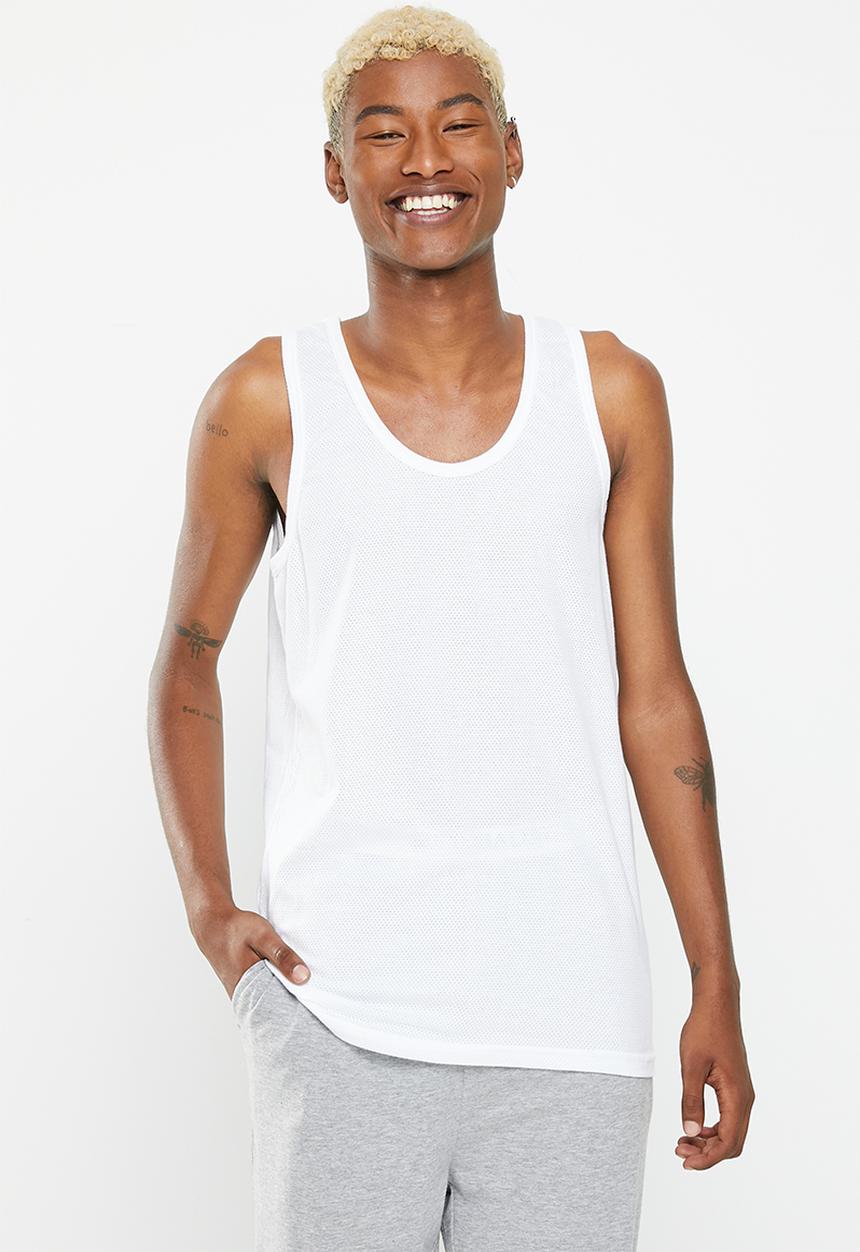 Jockey -  1 Pack eyelet vest - classic white single