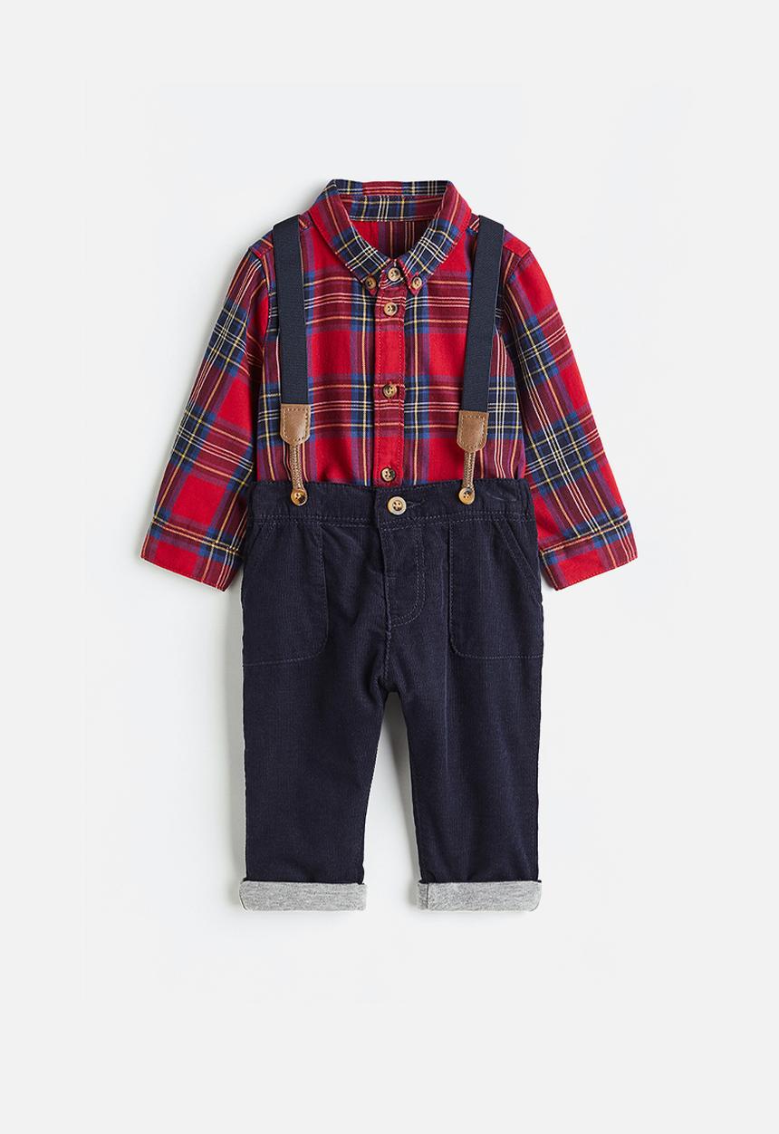 H&M - Dressy set - dark blue/red checked