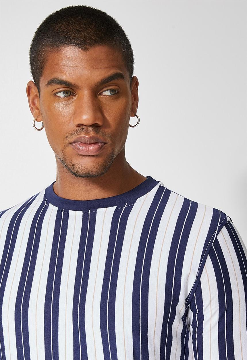 Superbalist - Nate short sleeve vertical stripe tee - multi