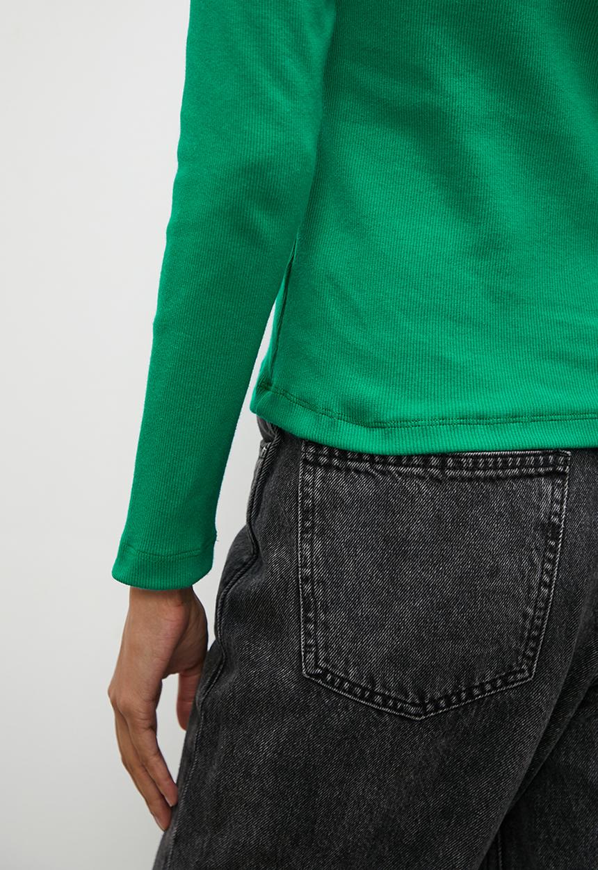 Superbalist - Poloneck rib top - green