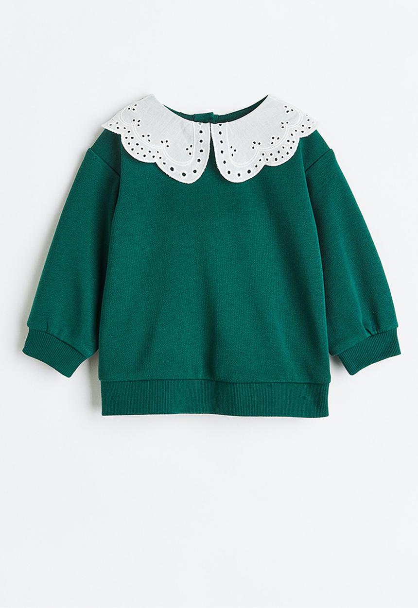 H&M - Sweatshirt - green/white