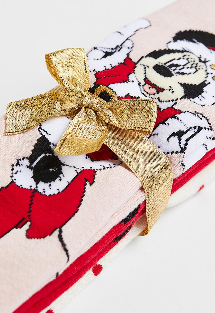 H&M - 3-pack terry socks - red/minnie mouse