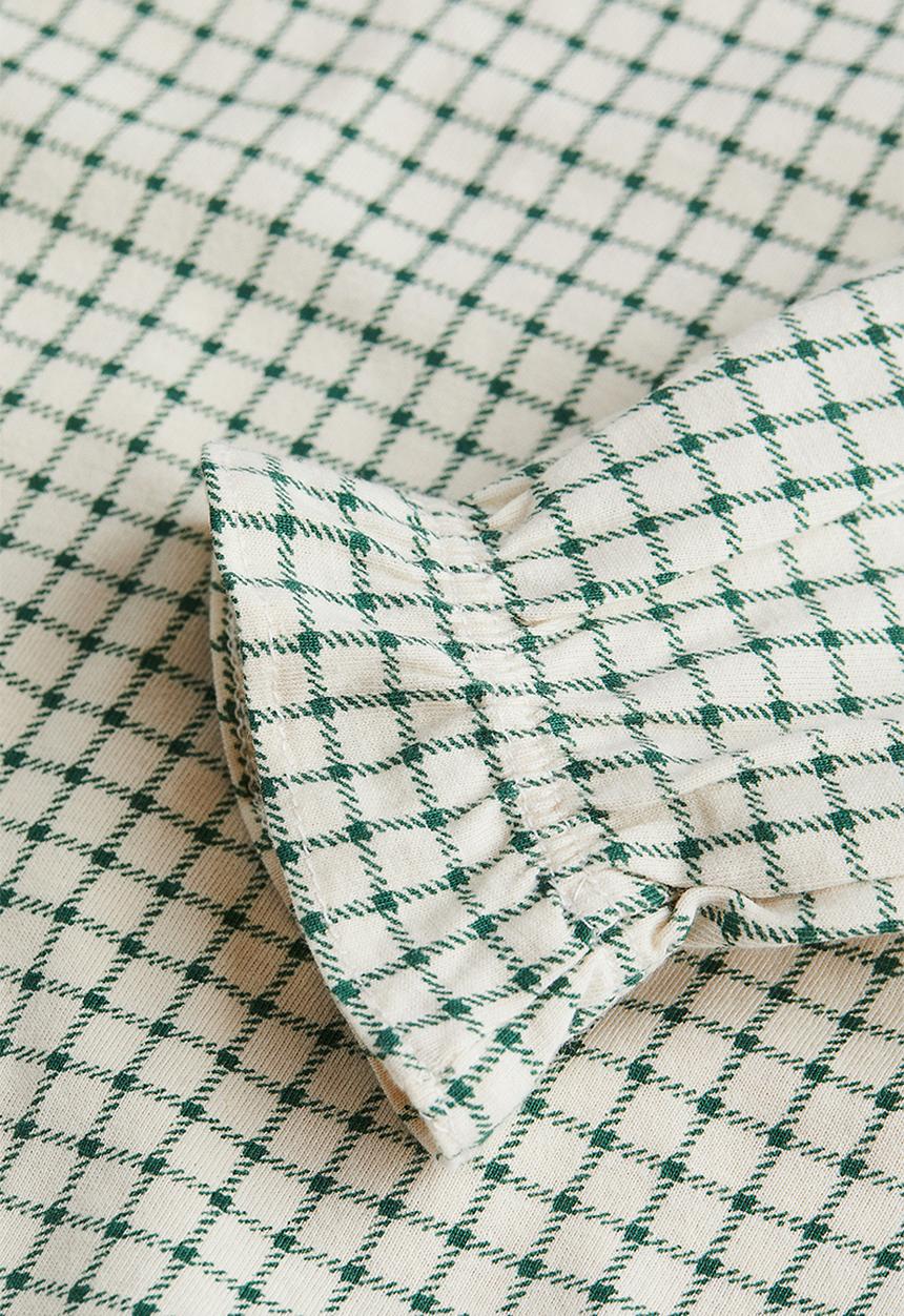 H&M - 2-piece cotton set - dark green/checked