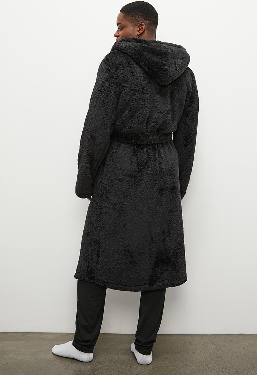 STYLE REPUBLIC - Borg plush robe - black