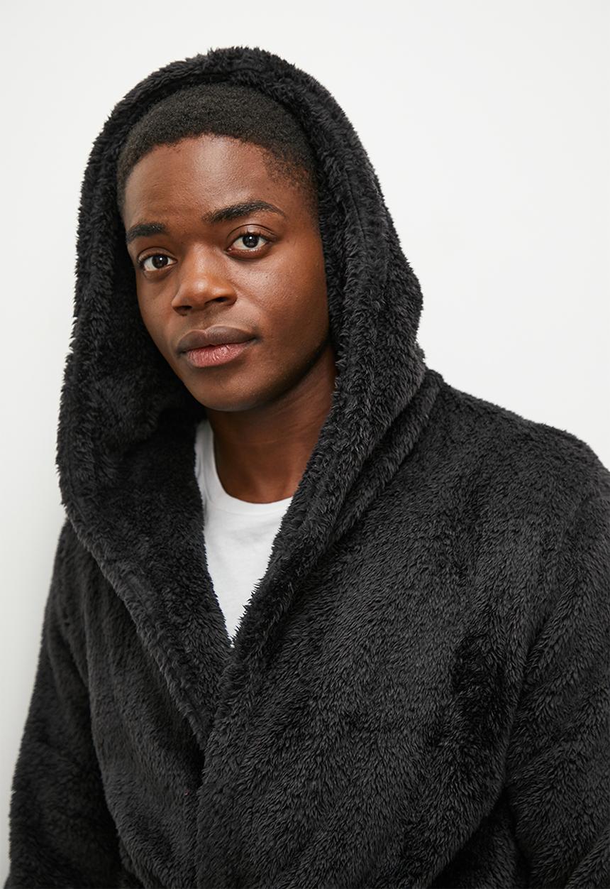 STYLE REPUBLIC - Borg plush robe - black