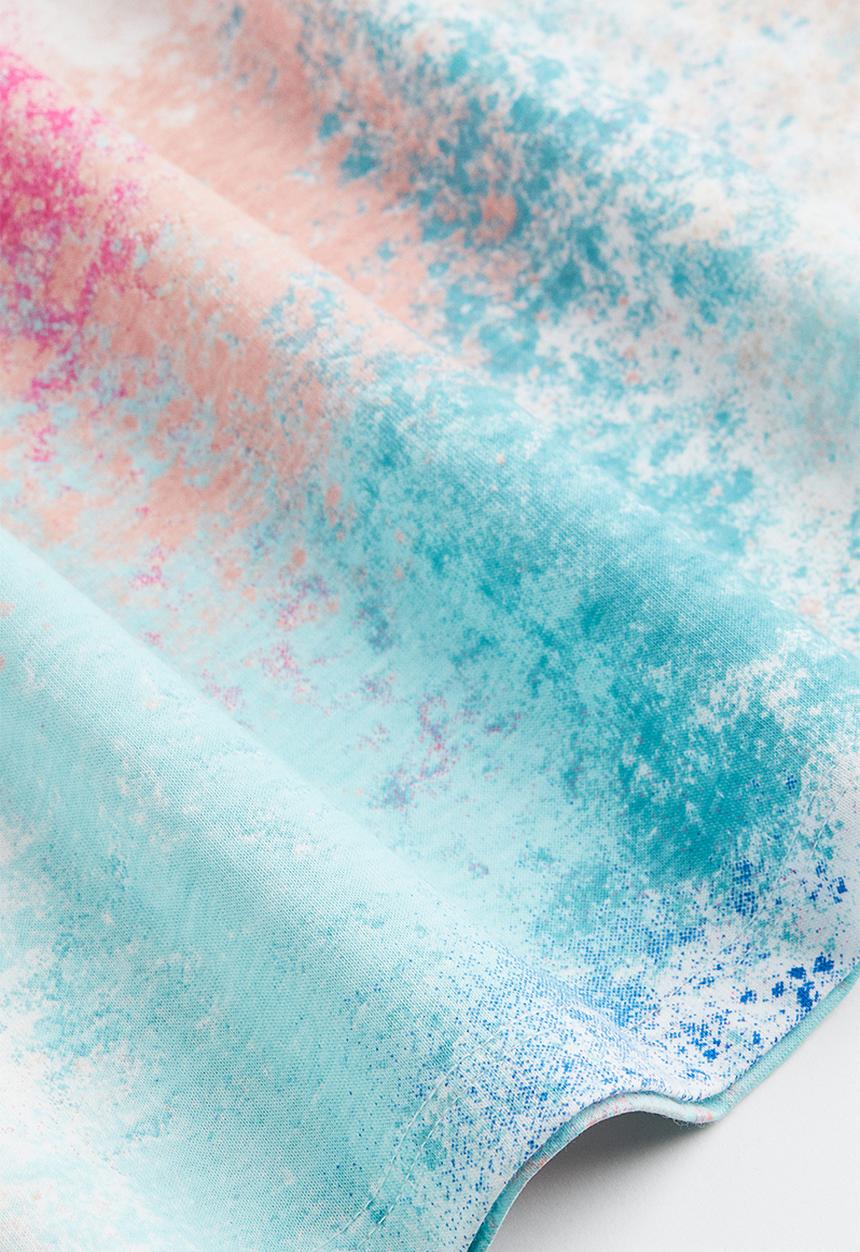 H&M - Patterned jersey dress - pink/turquoise