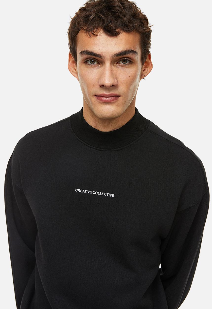 H&M - Relaxed fit sweatshirt - black