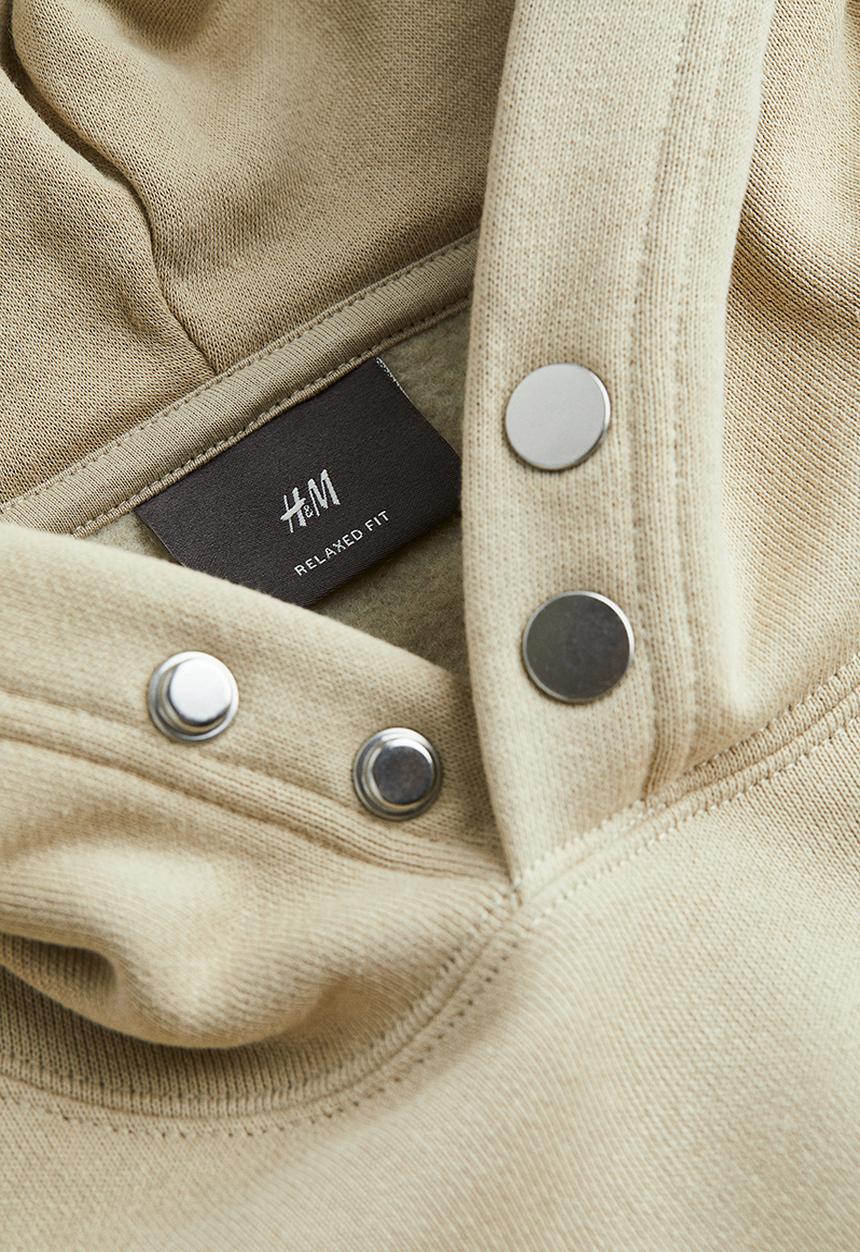 H&M - Relaxed fit hoodie - beige